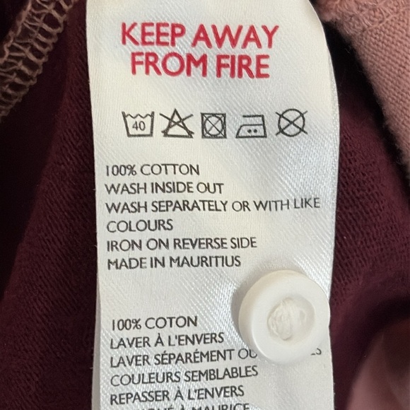 Urban Outfitters Rugby Dress Cotton Long Sleeve Polo Burgundy Pink Size XS - Picture 6 of 8